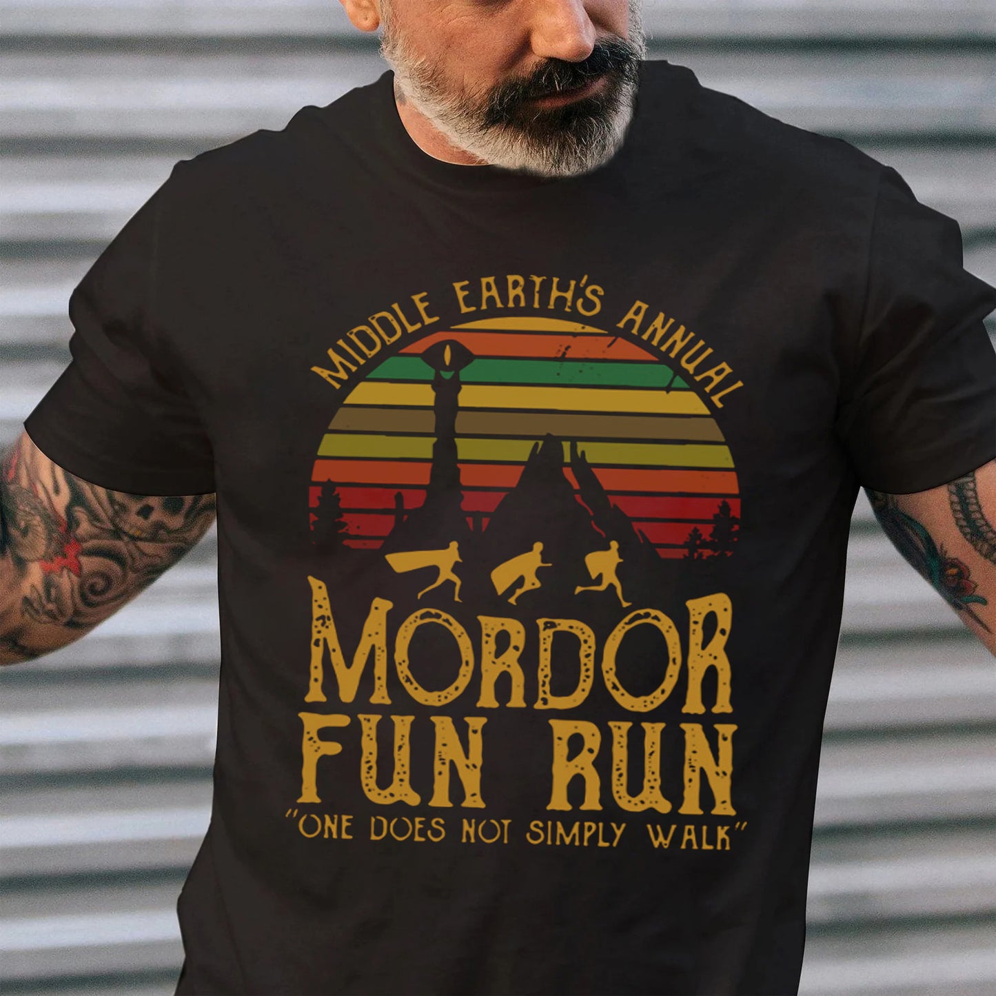 Mordor Fun Run Shirt, Middle Earth's Annual Mordor Fun Run One Does Not Simply Walk Shirt, Lord of the Rings Tshirt, Lord Tee man gift