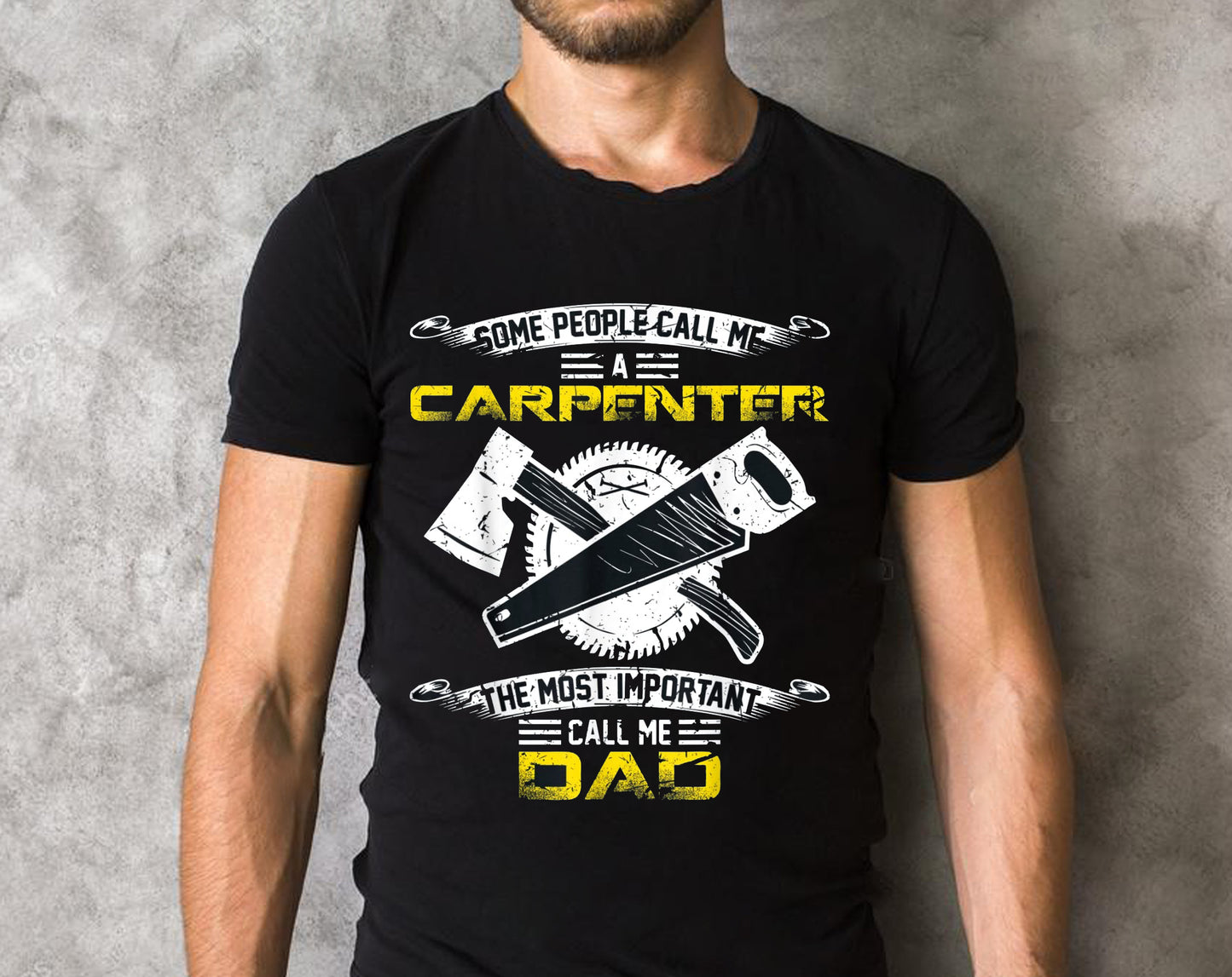 Most Important Call Me Dad Funny Woodworking Carpenter Papa T-Shirt