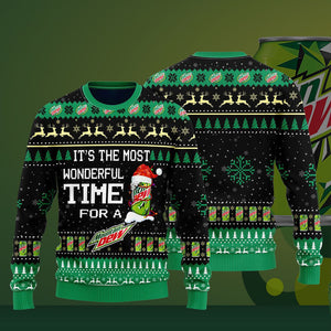 Most Wonderful Time For A Mountain Dew Christmas Sweater, Christmas Ugly Sweater, Christmas Gift, Gift Christmas 2024