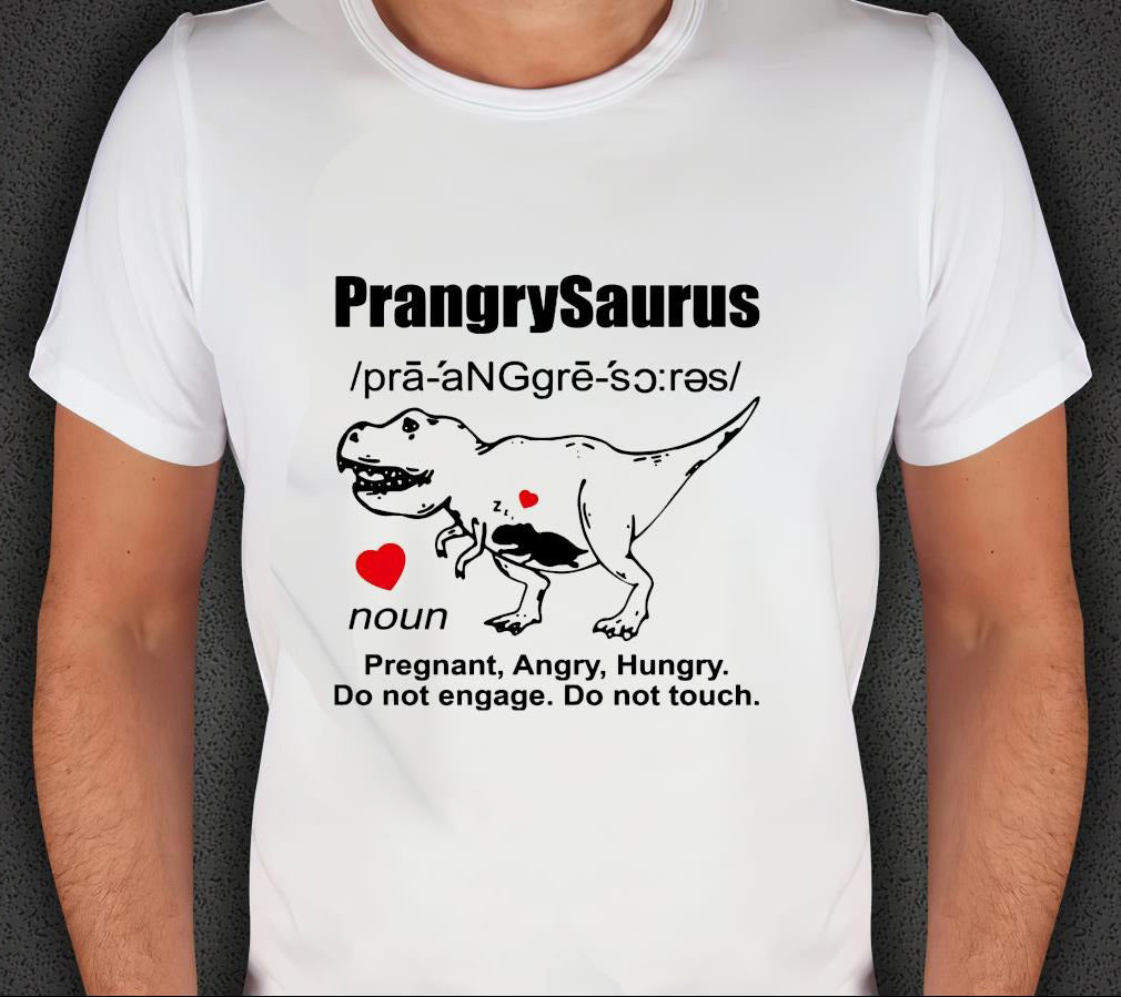 Mothers day prangry saurus definition pregnant angry hungry T shirt Tee