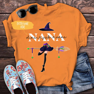 Personalized Halloween grandma grandchildren gift nana standard T-shirt