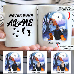 Never walk alone personalised gift customized mug coffee mugs gifts custom christmas mugs