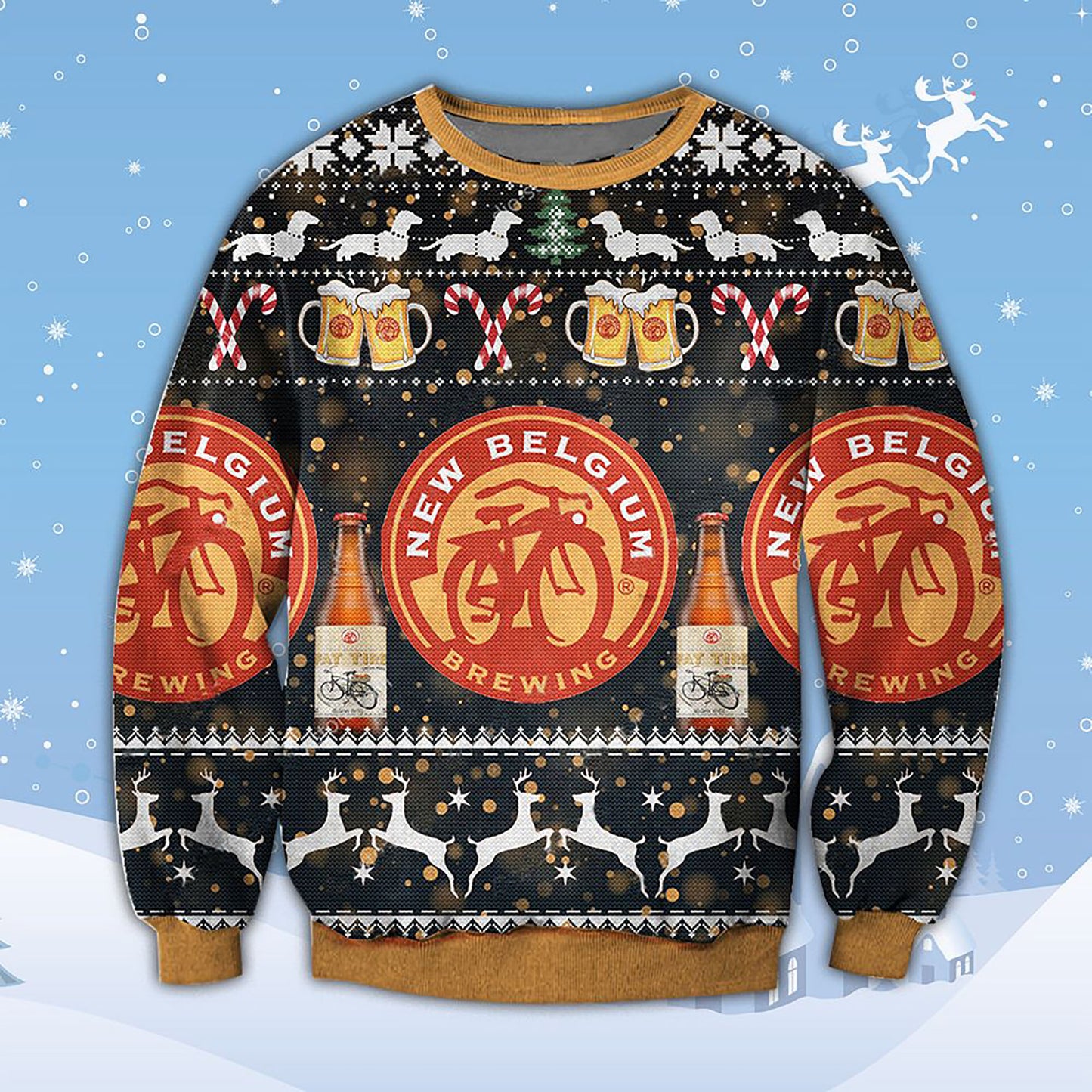 New Belgium Brewing Beer Ugly Sweater Christmas, Christmas Ugly Sweater, Christmas Gift, Gift Christmas 2024
