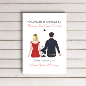 No longer by our side but forever in our hearts, Canvas-Poster-Digital file meaningful gift, Love Cats gifts, Couple gift, Art Print gift