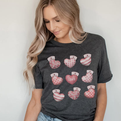 Nurse Valentine T-Shirt Valentine's Day for Nurses, Candy Heart Valentines Sweatshirt, Nurse Crew Long Sleeve, Xoxo Hoodie