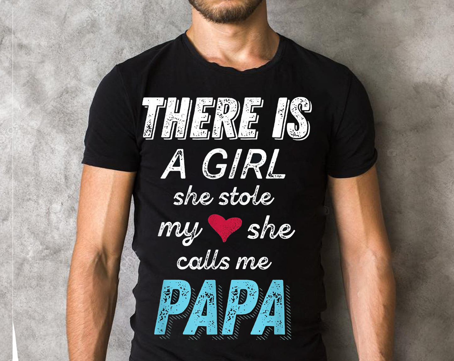 Papa Gifts Shirts from Granddaughter, She Stole My Heart Tee T-Shirt