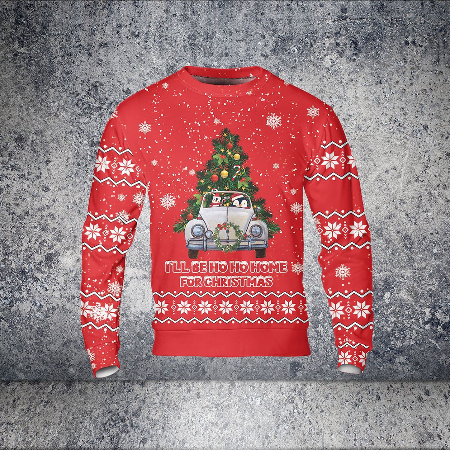 Penguin I will be Ho ho Home for Christmas Sweater, Christmas Ugly Sweater, Christmas Gift, Gift Christmas 2024