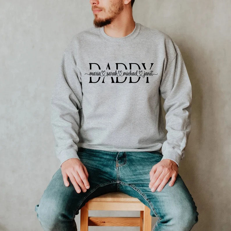 Personalized Daddy Sweatshirt, Gift For Daddy, Gift For Grandpa, Daddy Shirt Kids Names Shirt