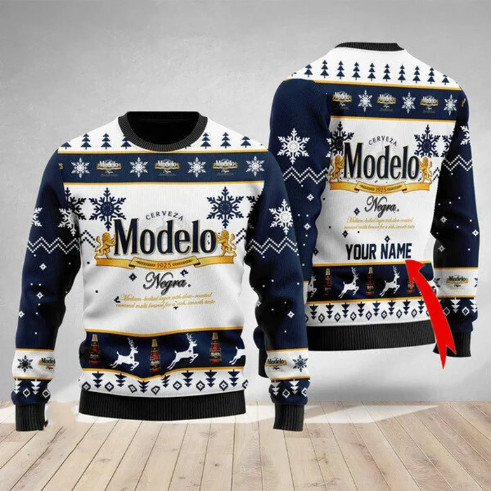 Personalized Modelo Beer Ugly Christmas Sweater Tshirt Hoodie Apparel,Christmas Ugly Sweater,Christmas Gift,Gift Christmas 2024