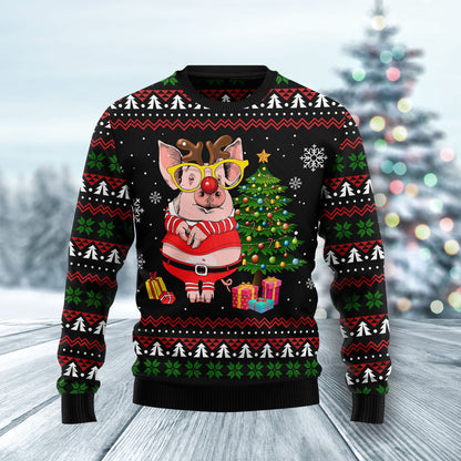 Pig gorgeous reindeer Ugly Christmas Sweater, Christmas Ugly Sweater, Christmas Gift, Gift Christmas 2024