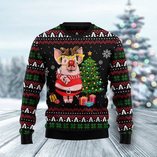 Pig gorgeous reindeer Ugly Christmas Sweater, Christmas Ugly Sweater, Christmas Gift, Gift Christmas 2024