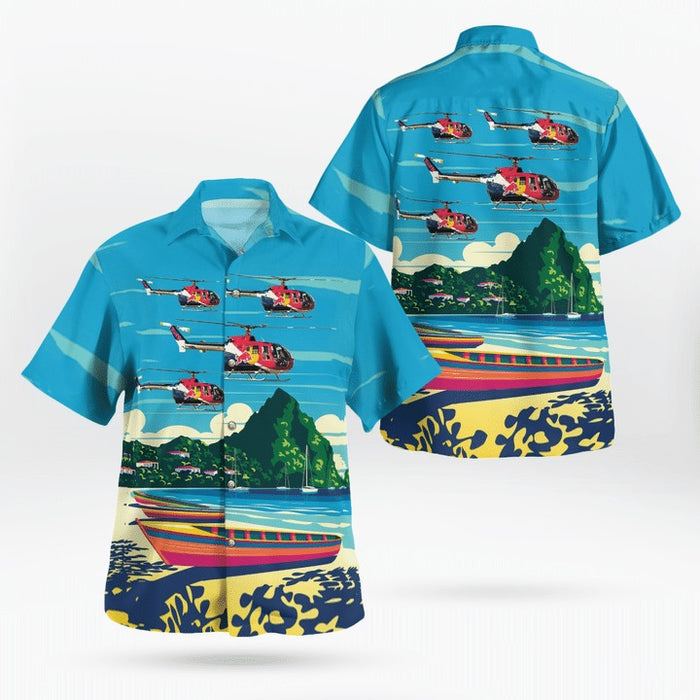 Red Bull Air Force Helicopter Hawaiian Shirt,Hawaiian Shirt Gift,Christmas Gift