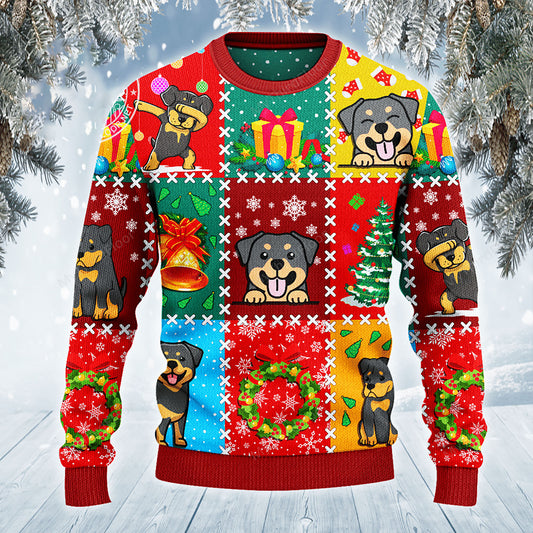 Rottweiler Dog Lovers Christmas Wishes All Over Print Sweater, Christmas Ugly Sweater, Christmas Gift, Gift Christmas 2024