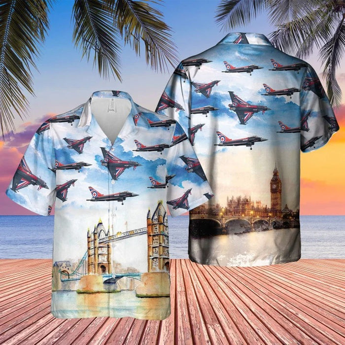 Royal Air Force Union Flag Typhoon Aircraft Hawaiian Shirt 1, Christmas Hawai, Hawai Tshirt Gift