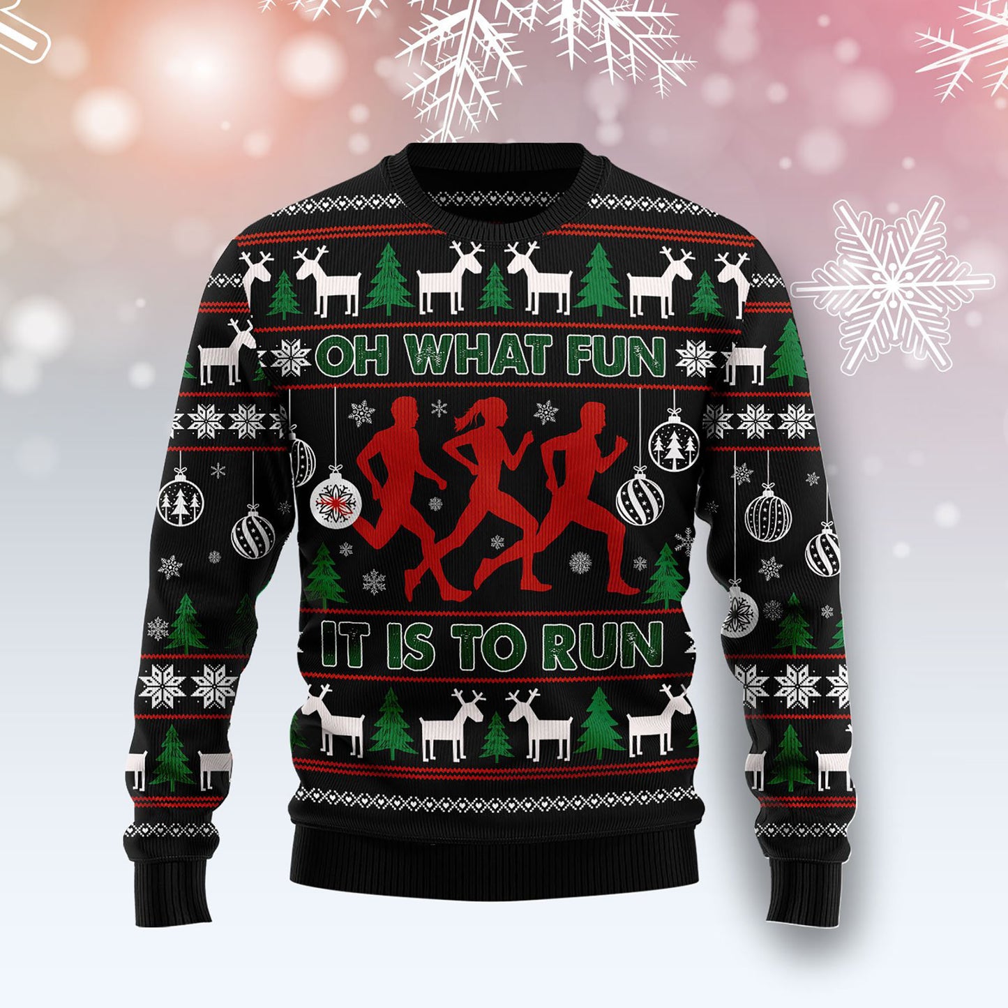 Running Lover Oh What Fun Ugly Christmas Sweater, Christmas Ugly Sweater,Christmas Gift,Gift Christmas 2024