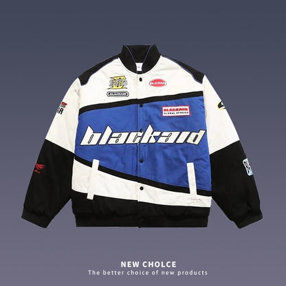 Streetwear lettera ricamo giacca moto uomo Chaquetas Hombre Hip Hop Vintage cotone coppie primavera giacca da Baseball Unisex