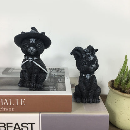 Halloween Decorations Magic Cats Resin Crafts Sculptures Window Tabletop Decorations Lawn Garden Garden Decorations Holiday Gift