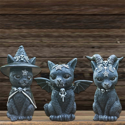 Halloween Decorations Magic Cats Resin Crafts Sculptures Window Tabletop Decorations Lawn Garden Garden Decorations Holiday Gift