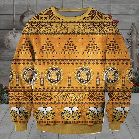 Shock Top Unfiltered Live life Ugly Sweater Christmas, Christmas Ugly Sweater, Christmas Gift, Gift Christmas 2024