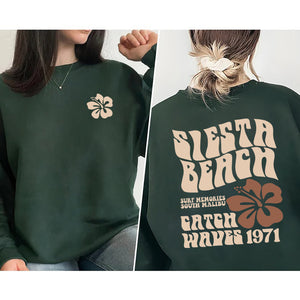 Siesta Beach Surf Memories South Malibu Catch Waves 1971 Pullover Hoodie