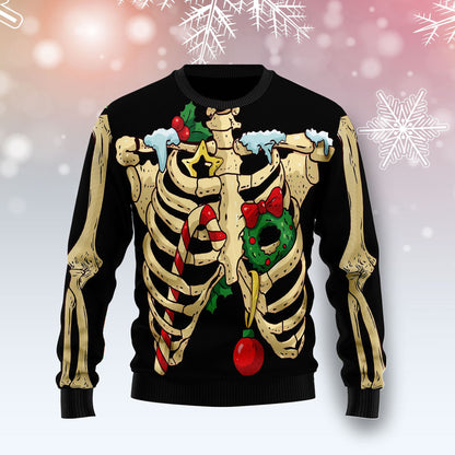 Skeleton Christmas Awesome Ugly Christmas Sweater, Christmas Ugly Sweater, Christmas Gift, Gift Christmas 2024