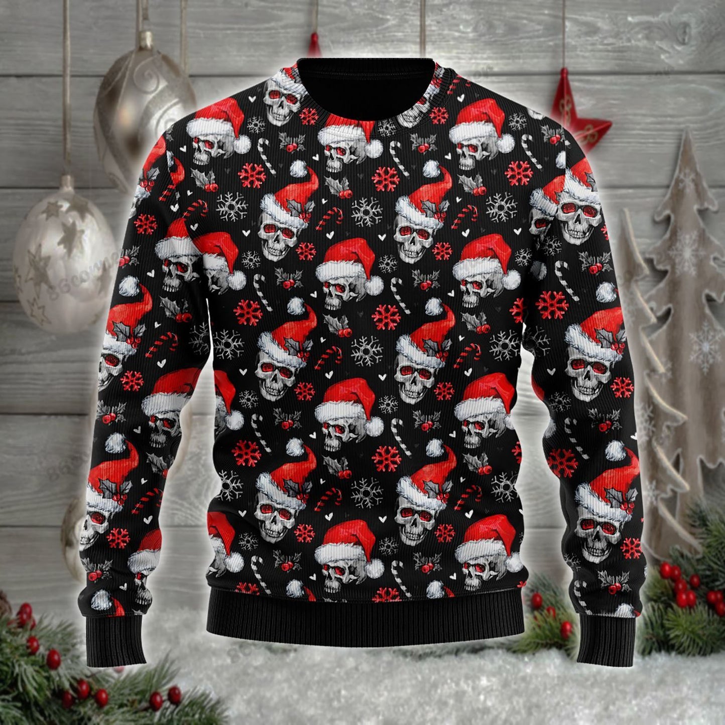 Skull Santa Ugly sweater, Christmas Ugly Sweater, Christmas Gift, Gift Christmas 2024