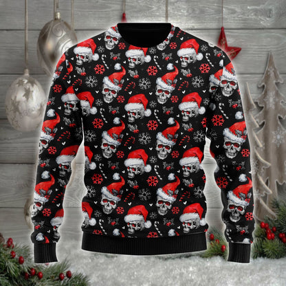 Skull Santa Ugly sweater, Christmas Ugly Sweater, Christmas Gift, Gift Christmas 2024