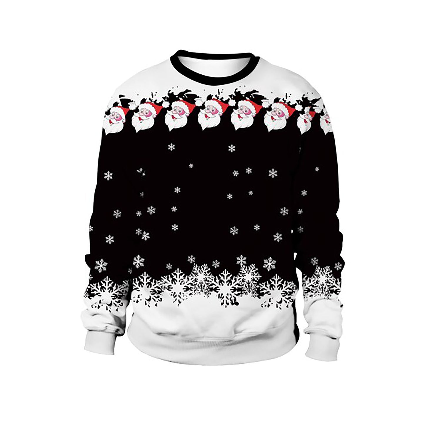 Snow in Midnight Santa Face Claus Sweater, Christmas Ugly Sweater, Christmas Gift, Gift Christmas 2024