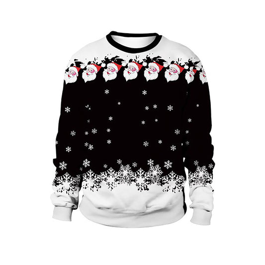 Snow in Midnight Santa Face Claus Sweater, Christmas Ugly Sweater, Christmas Gift, Gift Christmas 2024