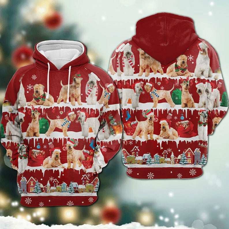 Soft Coated Wheaten Terrier Dog Sweater Tshirt Hoodie Apparel,Christmas Ugly Sweater,Christmas Gift,Gift Christmas 2024