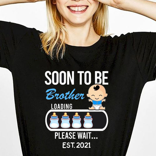 Soon To Be Big Brother EST. 2021 Dad Mom Shirt