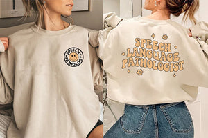 Speech Language Pathologist Matching Christmas Sweatshirt