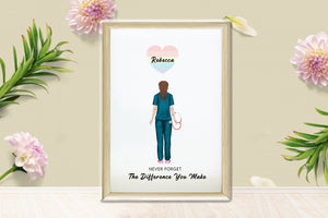 Personalized Picture Gifts for Nurses, Nurse Print, Gifts for Colleague, Thank you Nurse Gift, Key workers Gift, Isolation Gift, Personalised Gift, Gift for Her