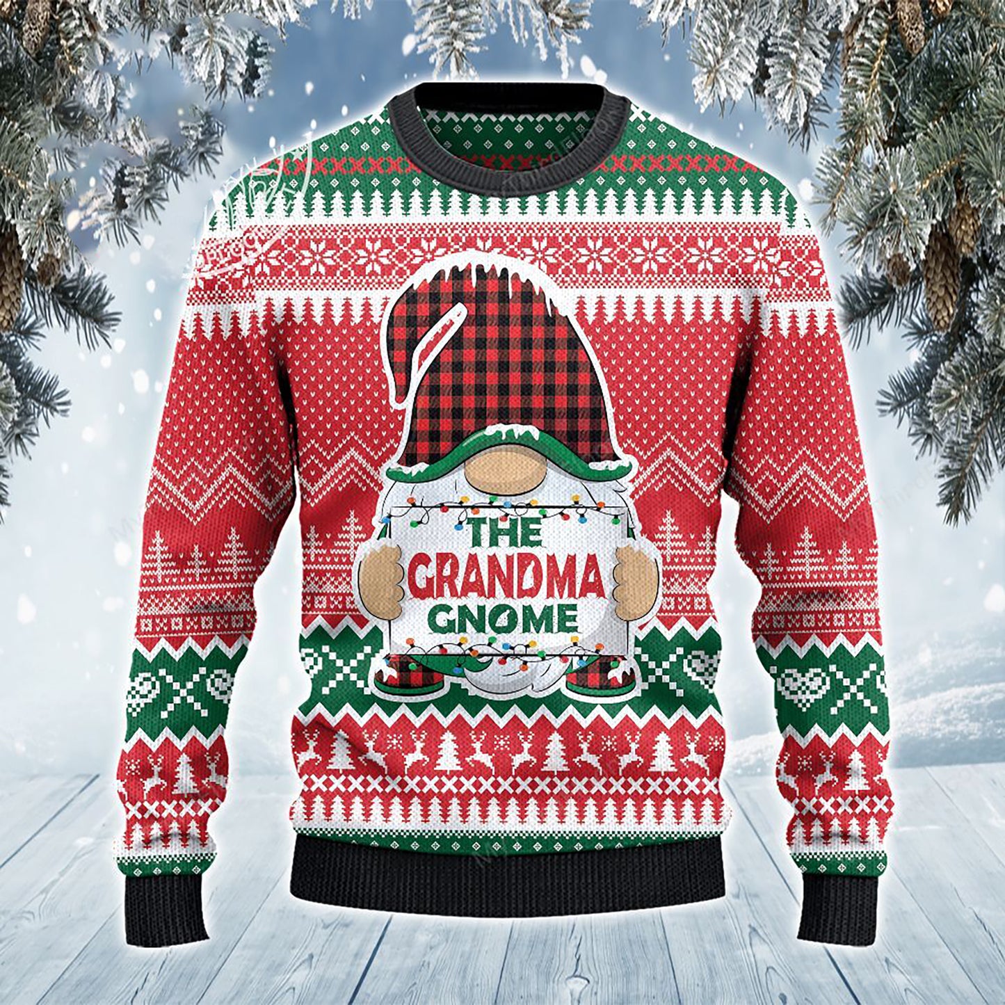 The Grandma Gnome Christmas Gift Ugly Sweater, Christmas Ugly Sweater, Christmas Gift, Gift Christmas 2024
