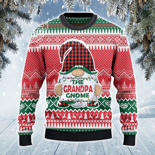 The Grandpa Gnome Christmas Gift Ugly Sweater, Christmas Ugly Sweater, Christmas Gift, Gift Christmas 2024