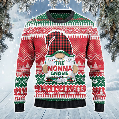 The Momma Gnome Christmas Gift Ugly Sweater, Christmas Ugly Sweater, Christmas Gift, Gift Christmas 2024