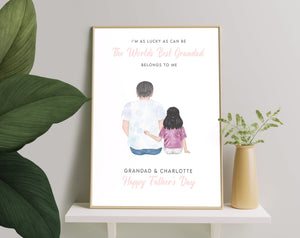 Personalized Picture A Meaningful Grandad Fathers day gift, Fathers day print, First Fathers day gift, Personalised Print, Gift for Fathers Day, Gift for Step Dad