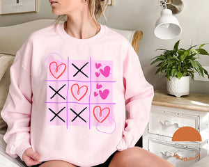 Tic-Tac-Toe XOXO Valentines Day, XOXO Heart Lover Couples sweatshirt