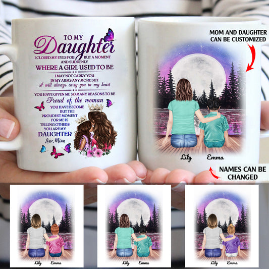 To my daughter I'm proud of the woman you have become personalised gift customized mug coffee mugs gifts custom christmas mugs