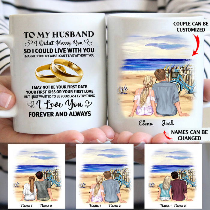 To my husband  i married you because i can't live without you personalised gift customized mug coffee mugs gifts custom christmas mugs