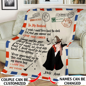 To my husband I wish I'd find you sooner personalized coffee blanket gifts custom christmas blanket