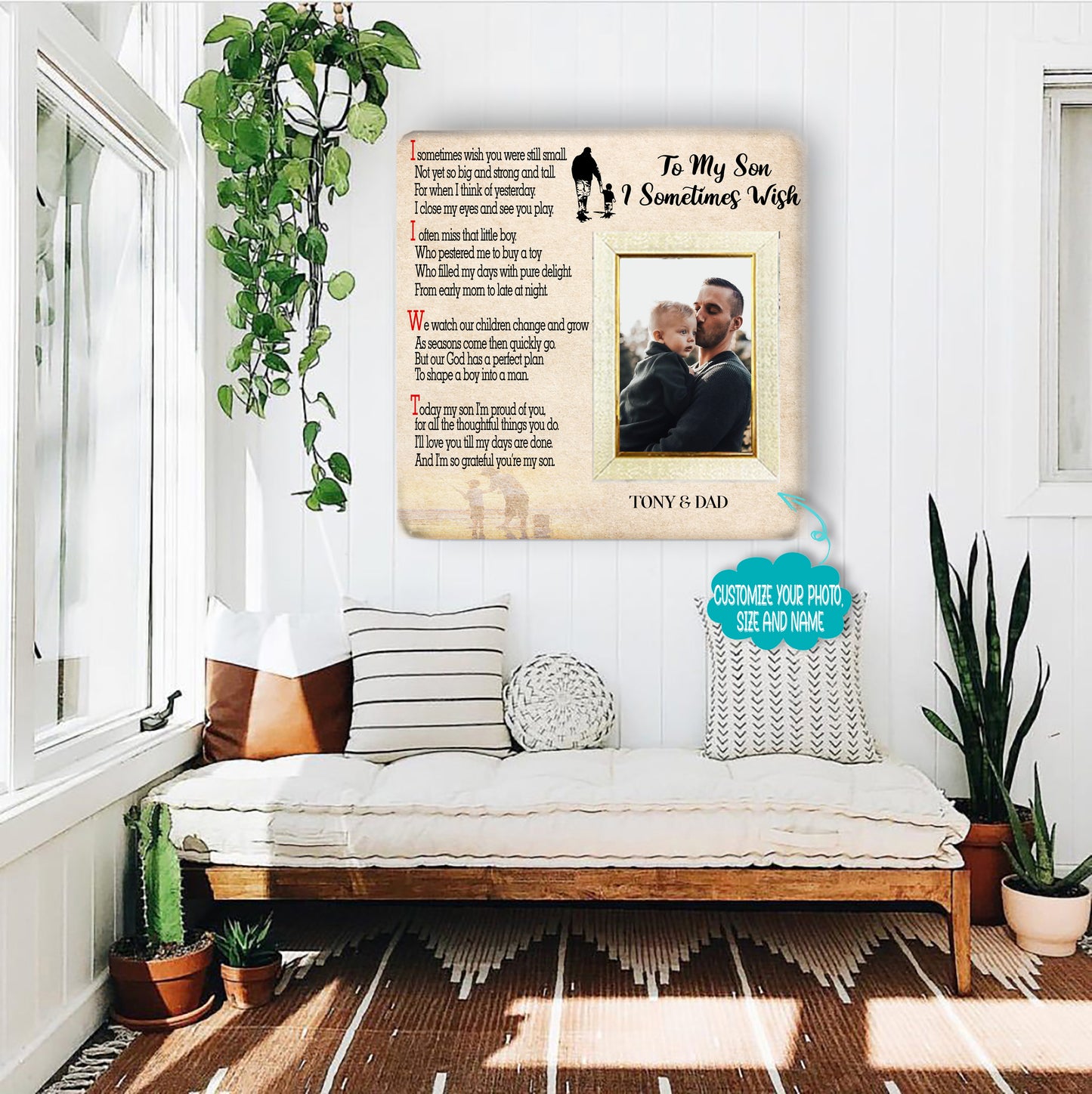 To my son i sometimes wish Picture Frames Gift For Family, dad mother's day, father's day