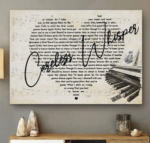 Careless Whisper, I feel so unsure as I take your hand, Wall-art Canvas, Gift Idea Canvas