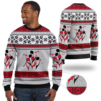 Trumpet With Music Notes Ugly Sweater, Christmas Ugly Sweater, Christmas Gift, Gift Christmas 2024