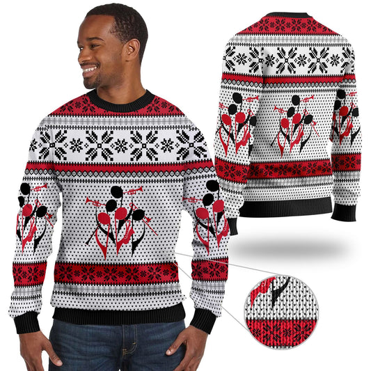 Trumpet With Music Notes Ugly Sweater, Christmas Ugly Sweater, Christmas Gift, Gift Christmas 2024