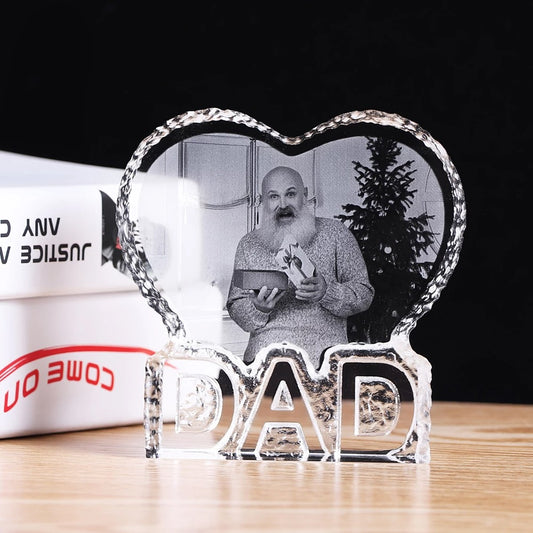 Customized 3D Dad Birthday Gifts from Daughter, Personalized Photo Presents for Dad, Father's Day Present from Kids