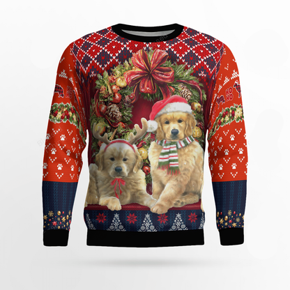 Ugly Christmas Sweater Christmas Golden Retriever, Christmas Ugly Sweater, Christmas Gift, Gift Christmas 2024