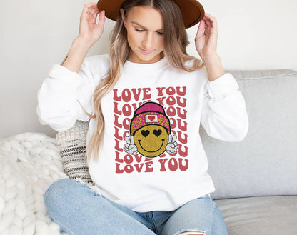 Valentines Day Gift, Happy Valentines, Gift For Lover, Cute Heart Shirt, Happy Valentines Day, Valentines Day Shirt, Love You Sweatshirt