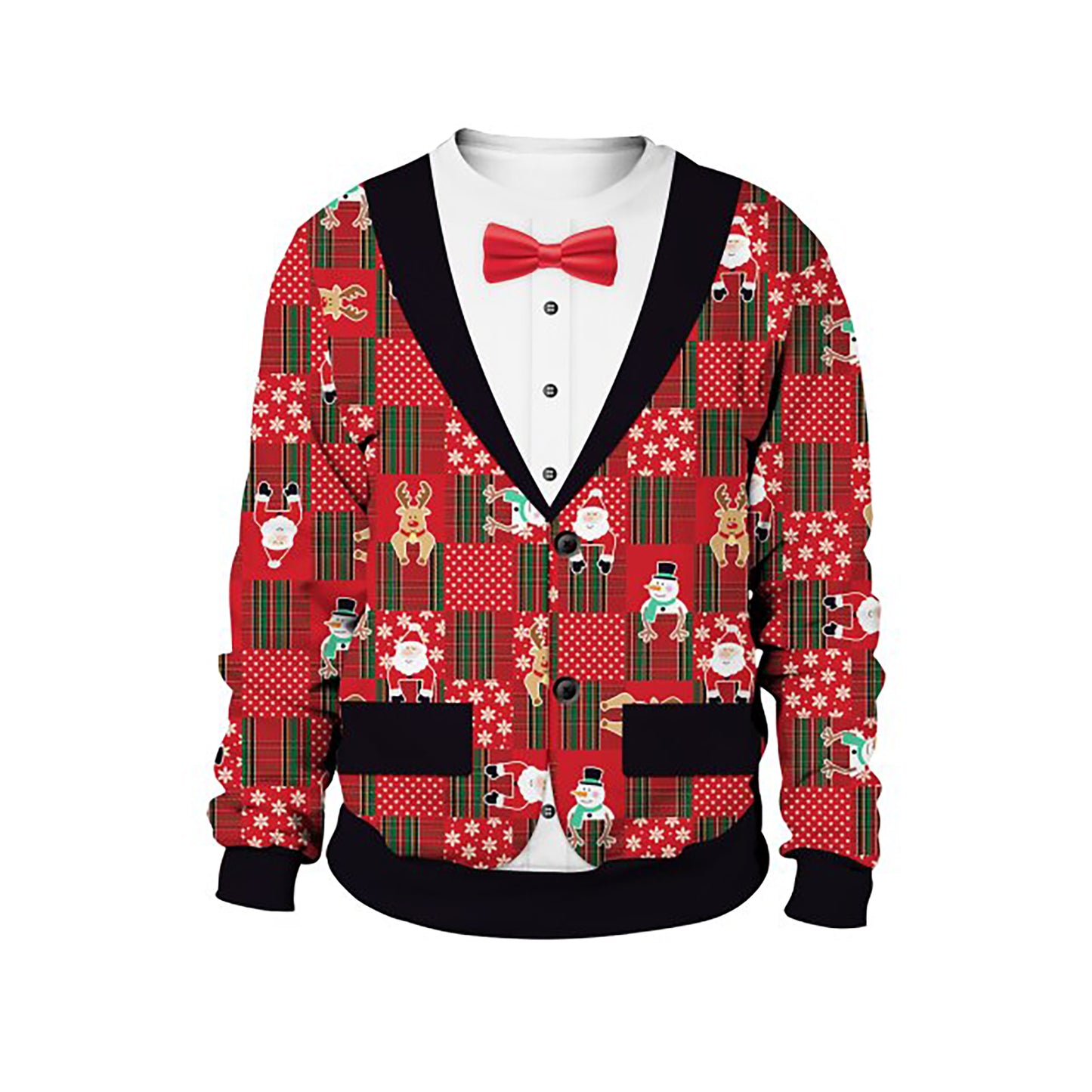Vest Uniform Pattern Christmas Sweater, Christmas Ugly Sweater, Christmas Gift, Gift Christmas 2024