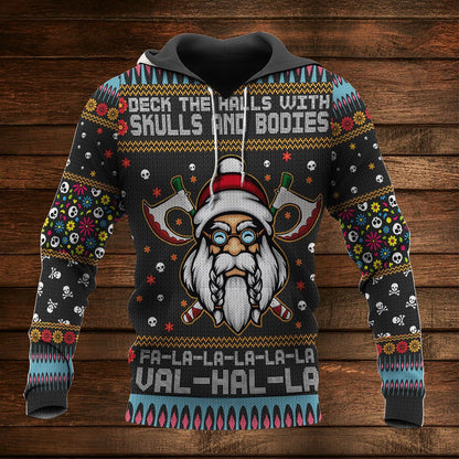 Viking Merry Xmas Valhalla Hoodie 3D, Christmas Ugly Sweater, Christmas Gift, Gift Christmas 2024
